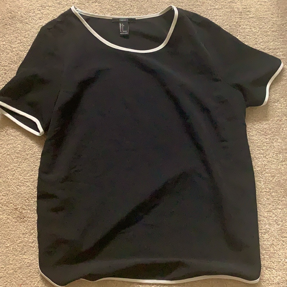 Forever 21 work top with white trim